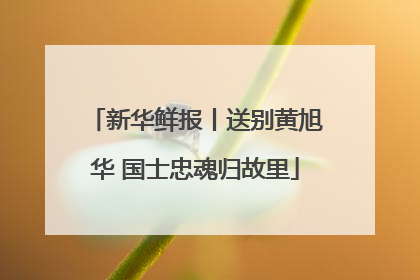 新华鲜报丨送别黄旭华 国士忠魂归故里