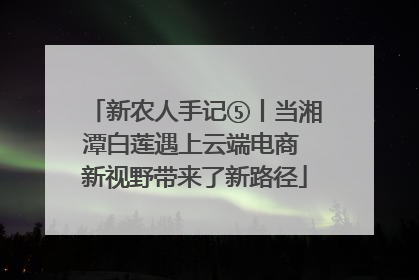 新农人手记⑤丨当湘潭白莲遇上云端电商 新视野带来了新路径