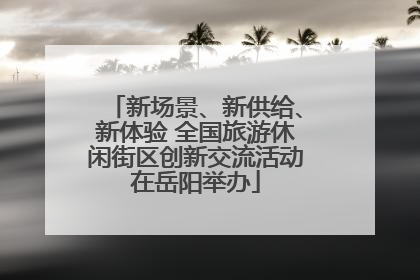 新场景、新供给、新体验 全国旅游休闲街区创新交流活动在岳阳举办