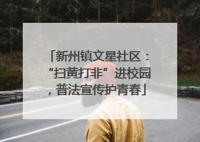 新州镇文星社区：“扫黄打非”进校园，普法宣传护青春