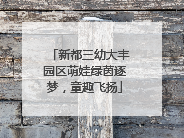 新都三幼大丰园区萌娃绿茵逐梦，童趣飞扬