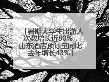 暑期大学生出游人次数增长近80%，山东酒店预订量同比去年增长43%