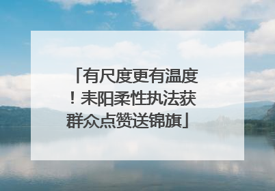有尺度更有温度！耒阳柔性执法获群众点赞送锦旗