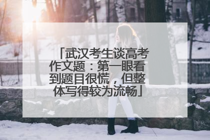 武汉考生谈高考作文题：第一眼看到题目很慌，但整体写得较为流畅
