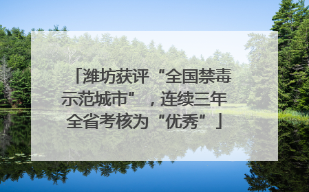 潍坊获评“全国禁毒示范城市”，连续三年全省考核为“优秀”