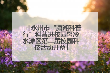 永州市“潇湘科普行”科普进校园暨冷水滩区第二届校园科技活动开幕