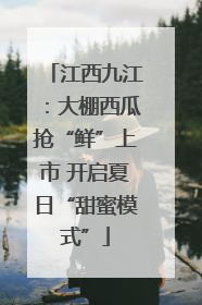 江西九江：大棚西瓜抢“鲜”上市 开启夏日“甜蜜模式”