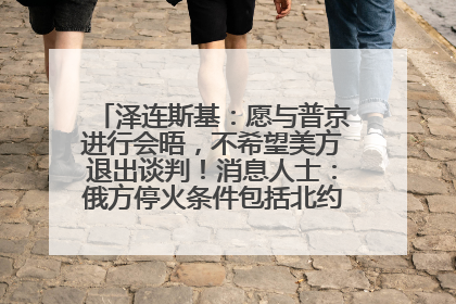 泽连斯基：愿与普京进行会晤，不希望美方退出谈判！消息人士：俄方停火条件包括北约“书面”保证不东扩