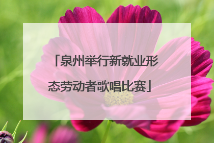 泉州举行新就业形态劳动者歌唱比赛