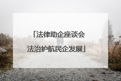 法律助企座谈会 法治护航民企发展