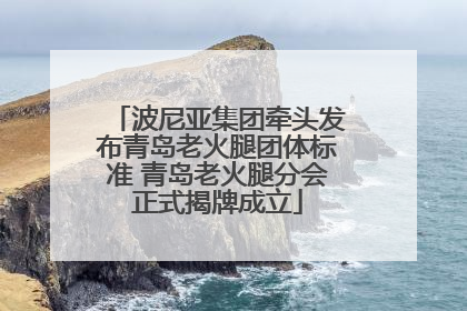波尼亚集团牵头发布青岛老火腿团体标准 青岛老火腿分会正式揭牌成立