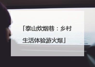 泰山炊烟巷：乡村生活体验游火爆