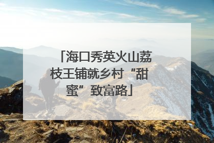 海口秀英火山荔枝王铺就乡村“甜蜜”致富路