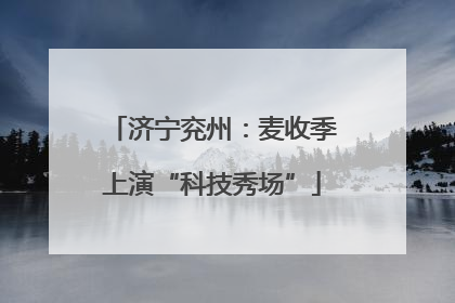 济宁兖州：麦收季上演“科技秀场”