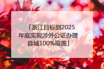 浙江目标到2025年底实现涉外公证办理县域100%覆盖