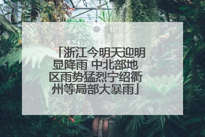浙江今明天迎明显降雨 中北部地区雨势猛烈宁绍衢州等局部大暴雨