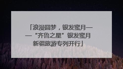 浪漫圆梦，银发蜜月——“齐鲁之星”银发蜜月新疆旅游专列开行