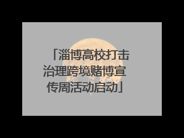 淄博高校打击治理跨境赌博宣传周活动启动