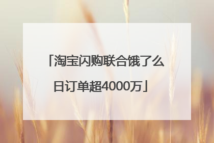 淘宝闪购联合饿了么日订单超4000万