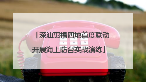 深汕惠揭四地首度联动开展海上防台实战演练