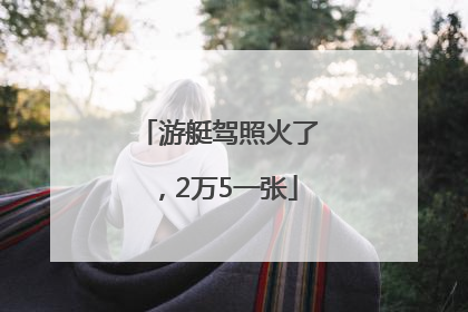 游艇驾照火了，2万5一张