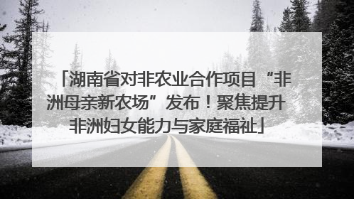 湖南省对非农业合作项目“非洲母亲新农场”发布！聚焦提升非洲妇女能力与家庭福祉