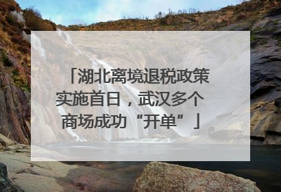 湖北离境退税政策实施首日，武汉多个商场成功“开单”