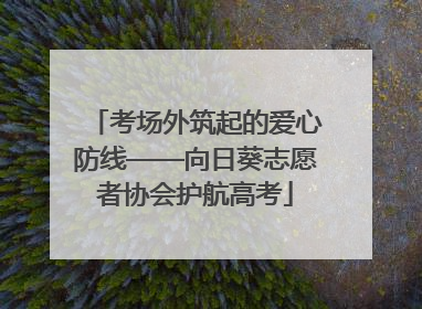 考场外筑起的爱心防线——向日葵志愿者协会护航高考