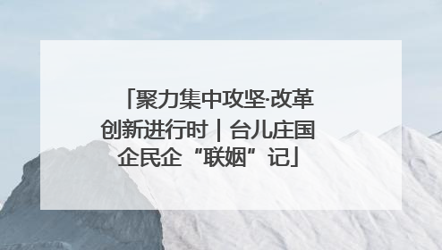 聚力集中攻坚·改革创新进行时｜台儿庄国企民企“联姻”记