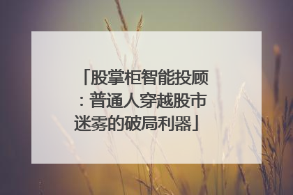 股掌柜智能投顾：普通人穿越股市迷雾的破局利器