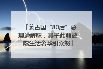 蒙古国“80后”总理遭解职，其子此前被曝生活奢华引众怒