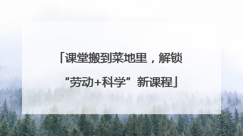 课堂搬到菜地里，解锁“劳动+科学”新课程
