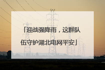 迎战强降雨，这群队伍守护湖北电网平安
