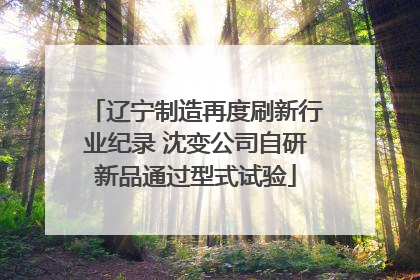 辽宁制造再度刷新行业纪录 沈变公司自研新品通过型式试验
