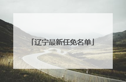 辽宁最新任免名单