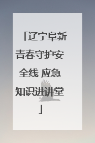 辽宁阜新青春守护安全线 应急知识进讲堂