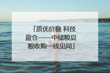 质优价稳 科技盈仓——中储粮夏粮收购一线见闻