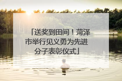 送奖到田间！菏泽市举行见义勇为先进分子表彰仪式