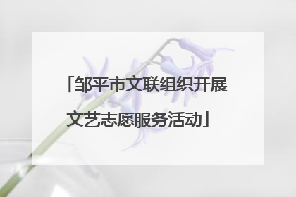 邹平市文联组织开展文艺志愿服务活动