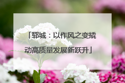 郓城：以作风之变撬动高质量发展新跃升