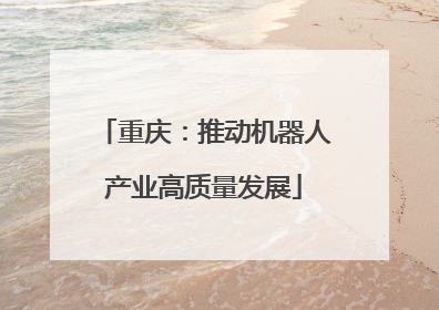 重庆：推动机器人产业高质量发展