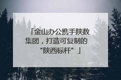金山办公携手陕数集团，打造可复制的“陕西标杆”