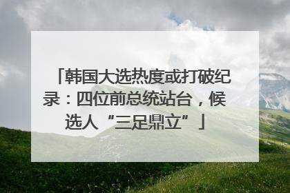 韩国大选热度或打破纪录：四位前总统站台，候选人“三足鼎立”