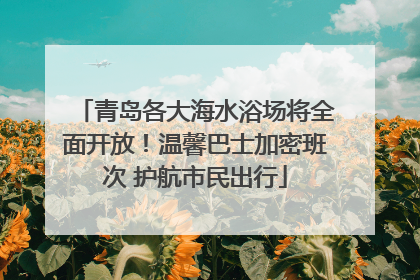 青岛各大海水浴场将全面开放！温馨巴士加密班次 护航市民出行