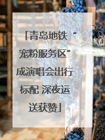 青岛地铁“宠粉服务区”成演唱会出行标配 深夜运送获赞