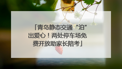 青岛静态交通“泊”出爱心！两处停车场免费开放助家长陪考
