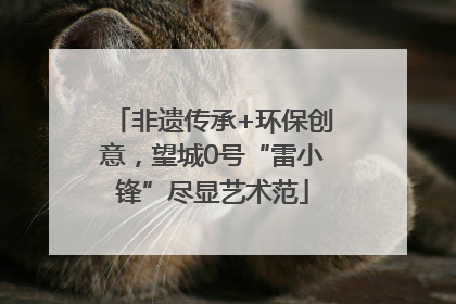 非遗传承+环保创意，望城0号“雷小锋”尽显艺术范