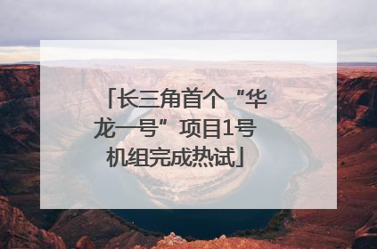 长三角首个“华龙一号”项目1号机组完成热试