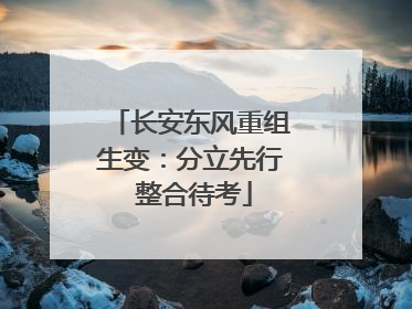长安东风重组生变：分立先行 整合待考