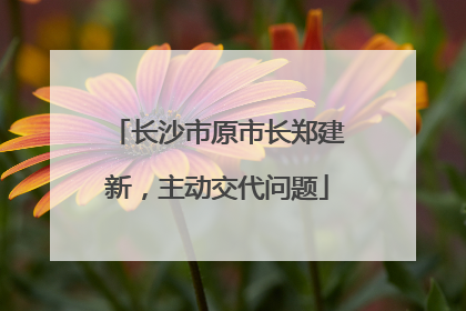 长沙市原市长郑建新，主动交代问题